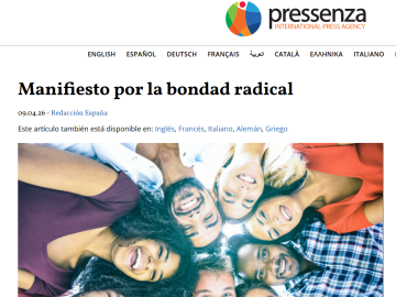 La agencia internacional Pressenza difunde el manifiesto por la bondad radical impulsado por Resist.es